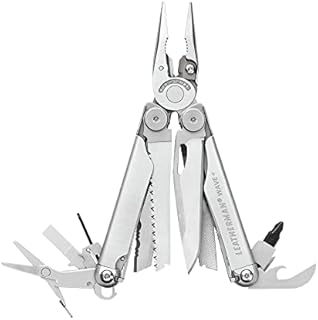 LEATHERMAN Wave Plus - The multi-tool for any task, 18 multipurpose tools with lockable blades for camping, DIY and outdoor adventures made in the USA in stainless steel