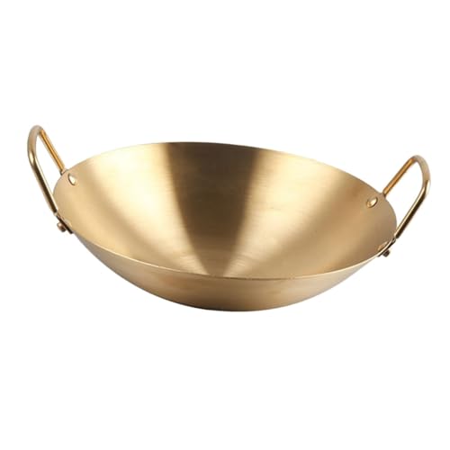 VICASKY Pentola in Acciaio Inossidabile con Doppio Manico Antiscottatura Padella Spessa per Cucina di Pesce e Frutti di Mare per Ramen e Hot Pot con Design Sicuro e Maneggevole