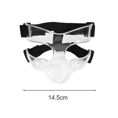 Fnacuody Basketball Training Mask Clear Basketball Mask, Adjustable Face for Broken Nose, Guard Training Masque Sports - Thumbnail 6