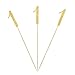 Gold Glitter 1st Birthday Centerpiece Sticks, 12-Pack Number 1 Table Topper Anniversary Party Decorations