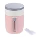 Boccetta per alimenti, boccette per alimenti caldi,isolate sottovuoto con serbatoio interno in acciaio inox termico e cucchiaio pieghevole, contenitore scaldabibo(rosa,580 ml)