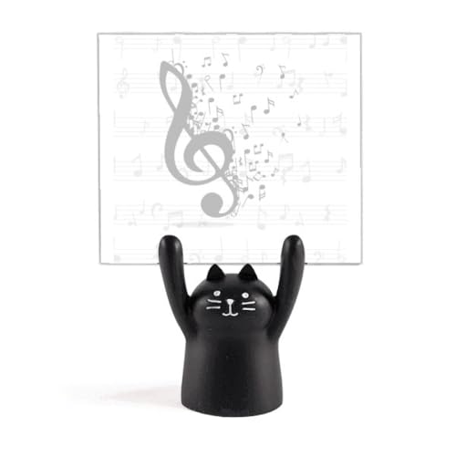 Clé de sol support partition musique chat noir pour pupitre et livre