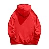 Generisch Hooded Pullover Casual Hoodie for Men with Bull Head Graphic and Drawstring Comfortable Blend Pullover Sweatshirt for Everyday Black Hoodie Women, red, M #1