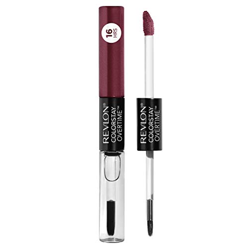 Image of REVLON Colorstay Overtime Lipcolor, Long-wearing, Shiny Lip color, Kiss proof & Smudge Proof. 99% Moisturizing ingredients, Relentless Raisin - (270)