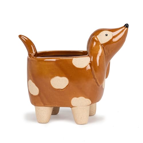 Abbott Collection Small Dog on Legs Shaped Planter