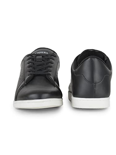 Image of Liberty Gliders Anderson Casual Lacing Sneakers for Men - Black, Tan & White | Suitable for Travel, College, Office | Comfortable Slip-On Casual Shoes | Lightweight Stylish Fashion Footwear for Gents