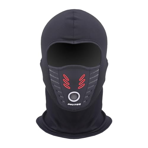 Siepificius Máscara facial cálida de invierno para motocicleta, pasamontañas transpirable para correr, Negro, 8