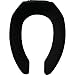 BEMIS 1955SSCT 047 Commercial Heavy Duty Open Front Toilet Seat without Cover will Never Loosen & Reduce Call-backs, ELONGATED, Plastic, Black