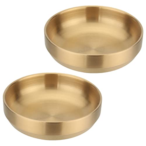 Unomor 3sets Sauce Dish Soy Sauce Dipping Bowls Portion Cups Small Serving Bowls Food Bowl Dip Dishes Serving Dish Dishes for Cooking Dipping Dishes Dipping Cups Stainless Steel 2pcs*3