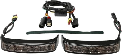 Luz trasera LED para alforjas compatible con Harley Touring Road Glide Limited 2020-2024, Ultra Limited 2014-2024, CVO Limited 2016-2020, Electra Glide 2014-2019, alojamiento negro y lente ahumado miniatura 3