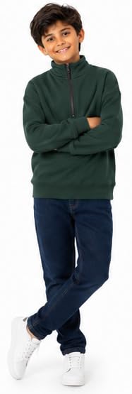 Image of T2F Boys Cotton High Neck Oversized Fit DropShoulder Sweatshirt