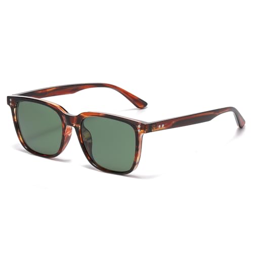 Image of Polarized Square Sunglasses for Men Ultralight Classic Retro Square Driving Shades UV400 Protection Sun Glasses
