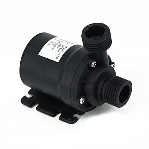 DC 12V 24V Ultra Silencieux Mini IP68 800L/H Moteur Brushless Submersible Solaire Chauffe-Eau Douche Plancher Chauffage Booster Pompe 19W (Color : 12V)