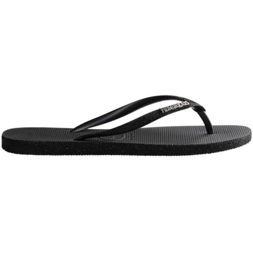 Havaianas Women Slim Sparkle me Flip Flops - Spring and Summer Pool Sandals for Women - Black, 7/8W3