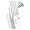Répéteur WiFi,Amplificateur WiFi,Repeteur WiFi Puissant avec 6 Antennes Puissantes,2 Ports LAN,Mode Répéteur & Routeur & AP,Repeteur WiFi Exterieur Couverture Wi FI de 300 m²,Facile à Installer