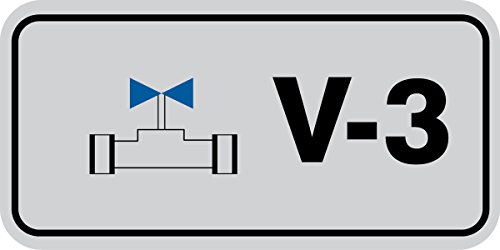 Étiquette V-3 Valve Accuform TDJ403XVM vinyle adhésif gris