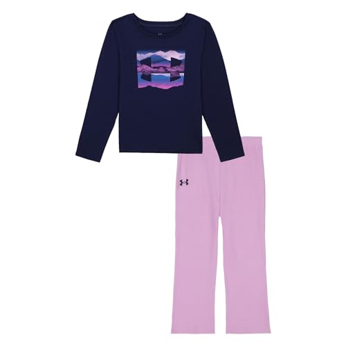Image of Under Armour Girls 2-piece Long Sleeve Graphic Tee and Legging Set, Outdoor Collection