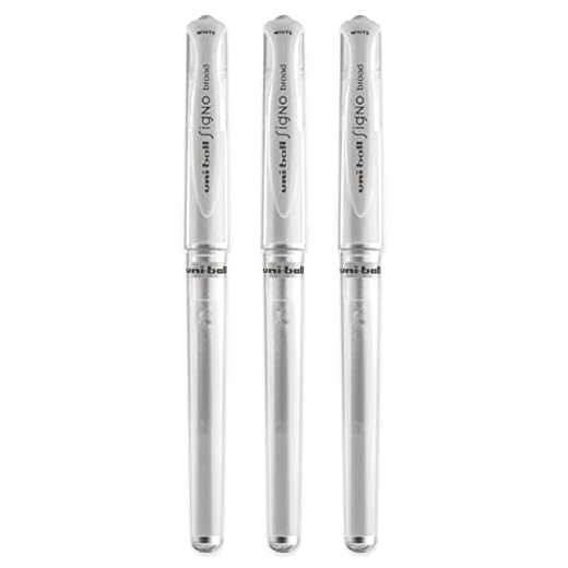 Gelroller Uni-Ball® Signo UM-153, Schreibfarbe: weiß (3 Stück)