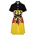 KAOEOSI German Eagle Flag Women's Short Sleeve Collared Shirt Dress Summer Button Down A Line Dresses XS