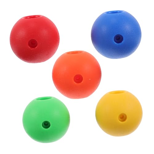 BESTonZON Outdoor Swing Set Climbing Rope Big Hole Beads Safety Grip for Boys and Girls