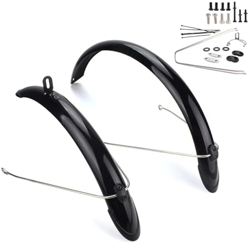 ZSYALY Bike Fenders Set for 700c x 45mm Fits to 35mm-45mm Tire Width Black