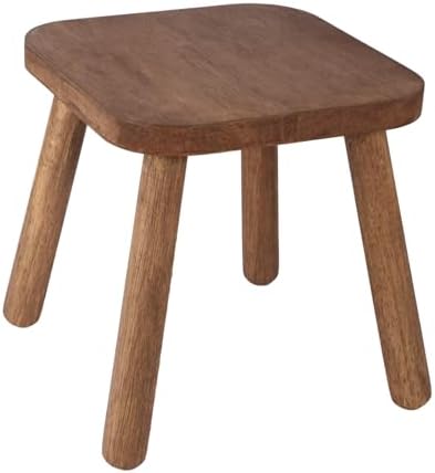 Natural Solid Wood Step Stool Wood Stool for Kids 11.7'' Sturdy S...