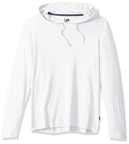 Lee Men's Long Sleeve Sweatshirt, Julian Hoodie White, Large