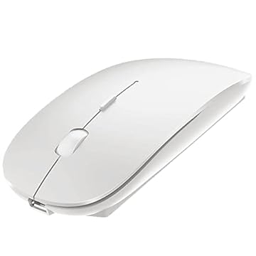 Mouse Bluetooth para MacBook/MacBook air/Pro/iPad, Mouse sem fio para Laptop/Notebook/pc/iPad/Chromebook (Bluetooth Mouse/Branco)
