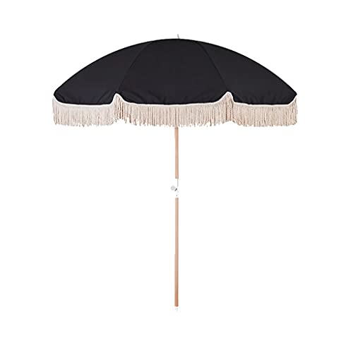 Parapluie de Publicité Extérieure Parapluie de Plage Parapluie Personnalisé Parapluie de Bord de mer Parapluie Parapluie Écran Solaire Imperméable Chiffon de Polyester Chiffré 400G Glands de Coton O Cover