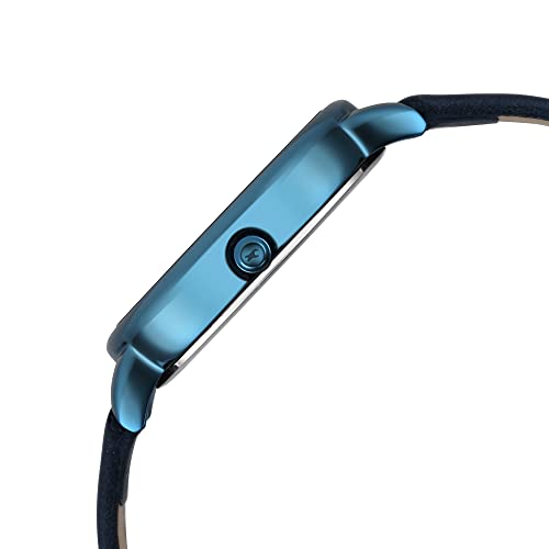 Image of Fastrack Glitch Quartz Analog Silver Dial Blue Leather Strap Watch for Girls - NS6234QL01
