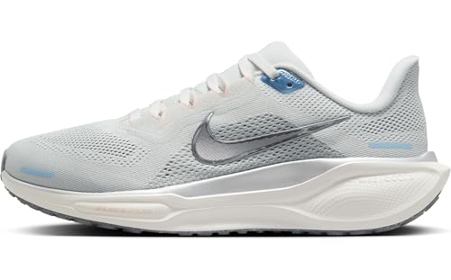 Nike Pegasus 41 Damen Straßenlaufschuh, Photon Dust/MTLC Pewter-Sail-Echo Pink, 36 EU