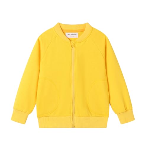 Veste à fermeture éclair filles garçons coton col rond gilet uni souple