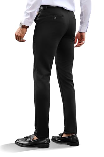 Men's Dress Pants Slim Fit Flat Front Wrinkle-Resistant Premium Business Casual Pant - Easy Care, Versatile Style2