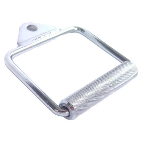 MuscleForge® Poignée à une pour Poulie pour l'entraînement des biceps, triceps, épaules et dos musculation - Barre de Traction en Forme de D avec poignée en caoutchouc antidérapante, rotative Cover