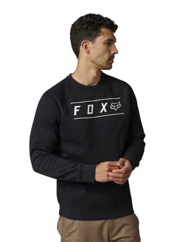 Fox Racing Forro Polar Pinnacle Crew Sudadera, Negro/Blanco, L para Hombre Cover