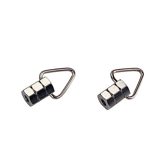 SUPVOX 2 PCS Strap Lock Buttons for Banjo Secure Hook System with Sturdy Finish for Musical Instruments Prevents Accidental Strap Release Silver Color