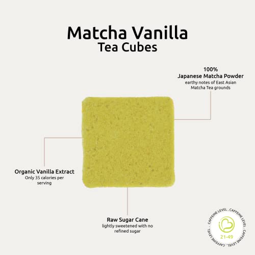 Instabrew Matcha Vanilla Tea Cubes, Iced And Hot Tea, 12 Count Cubes, 1 Cube Equals 1 Cup Of Tea #TOP1