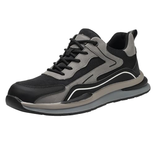Zapatos para hombre, zapatillas de deporte, ligeras, informales, para caminar, transpirables, para correr, para hombre, tenis, fitness, correr, correr, correr, correr por la calle, Negro , 36 EU