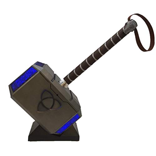 nihiug Avengers 4 Martello Quake Tutto Il Metallo Martello di Thor Metallo 1 di Thor Thor: 1 Zinco Modello 50CM Halloween Puntelli del Vestito Operato da Collezione,Silver-OneSize
