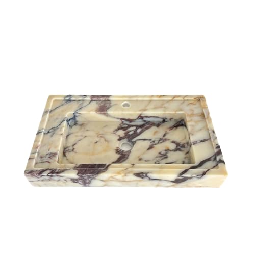 DNC Wall Mounted Marble Sink – Natural Stone Bathroom Basin
