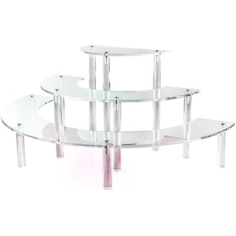 Acrylic Display Risers Cupcake Stand 1Pack Perfume Stand Organizer Dessert Table Display Set Catering Supplies Buffet Display Cupcake Holder Perfume Tray Perfume Holder Food Stands (Colorful) Cover