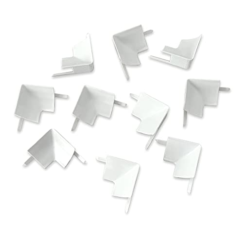 InstaTrim Inside Corners - 10 White 1/2" Wide Trim Inside Corner Pieces - Trim for Inside Corners - Paintable