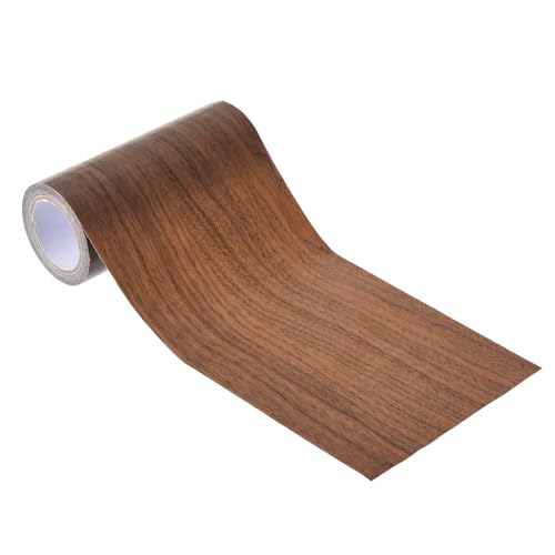 Image of PATIKIL Wood Grain Repair Tape 4.7 inch X15', Self Adhesive Realistic Textured Repair Tape Patch for Floor Door Table Cabinets Desk, Dark Brown Oak