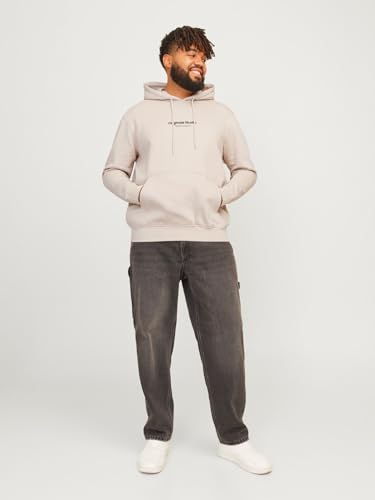 JACK & JONES Herren Hoodie Kapuzenpullover JORVESTERBRO - Relaxed Fit S-XXL, Größe:L, Farbe:Moonbeam 12241687 – Ansicht 4