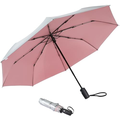 G4Free UPF 50+ UV Protection Large Travel Umbrella 42/46 Inch Auto Open Close Windproof Sun Blocking Umbrella