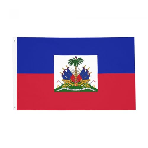Haitian Flag 3x5 Ft Haiti Flags with Brass Grommets Vivid Color Double Stitched Durable Polyester Bandera de Decor Indoor Outdoor