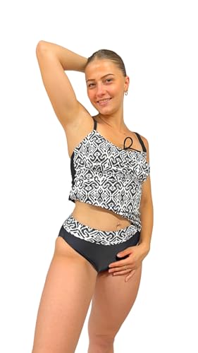 Tankini Noir/Blanc Haute Pression 38 pour vos Journées Plage et Spa