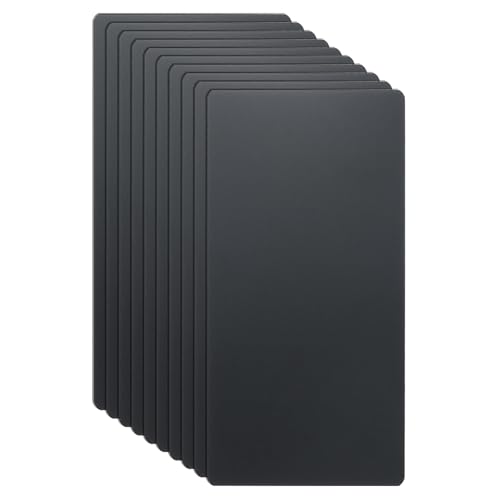Cartes de visite en métal pour gravure laser acier inoxydable noir bureau