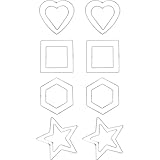 HOLIDYOYO 8 Piezas Anillos Metálicos para Atrapasueños Círculos Decorativos Formas Corazón Estrella Cuadrado y Hexágono Base Resistente para Manualidades y Decoración Festiva Hogar y