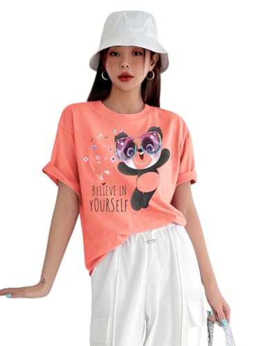 Image of Parona Polyester Casual Round Neck Printed T-Shirt | Half Sleeves Tshirt for Women